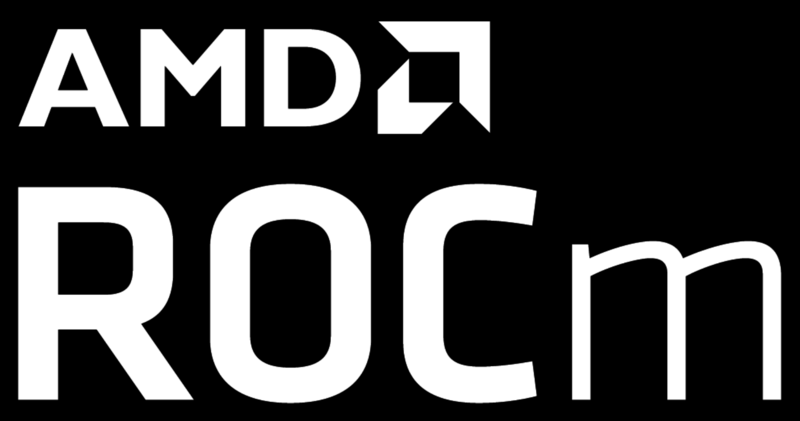 AMD ROCm logo.